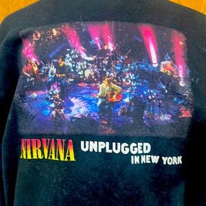 NIRVANA Unplugged New York crewneck sweater black size Large New without tags